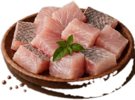 Fresh fish pieces