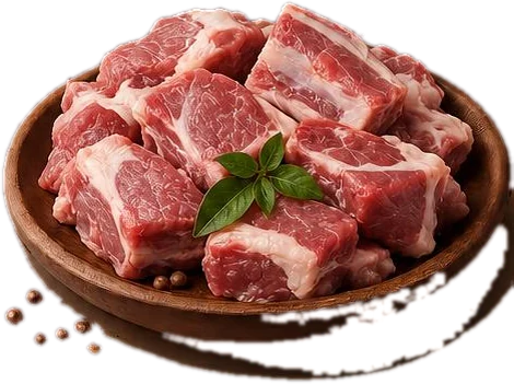 Fresh mutton pieces